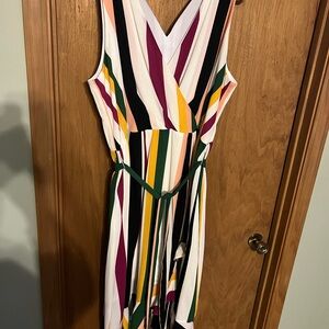 NWT Multicolor Striped Sleeveless Dress